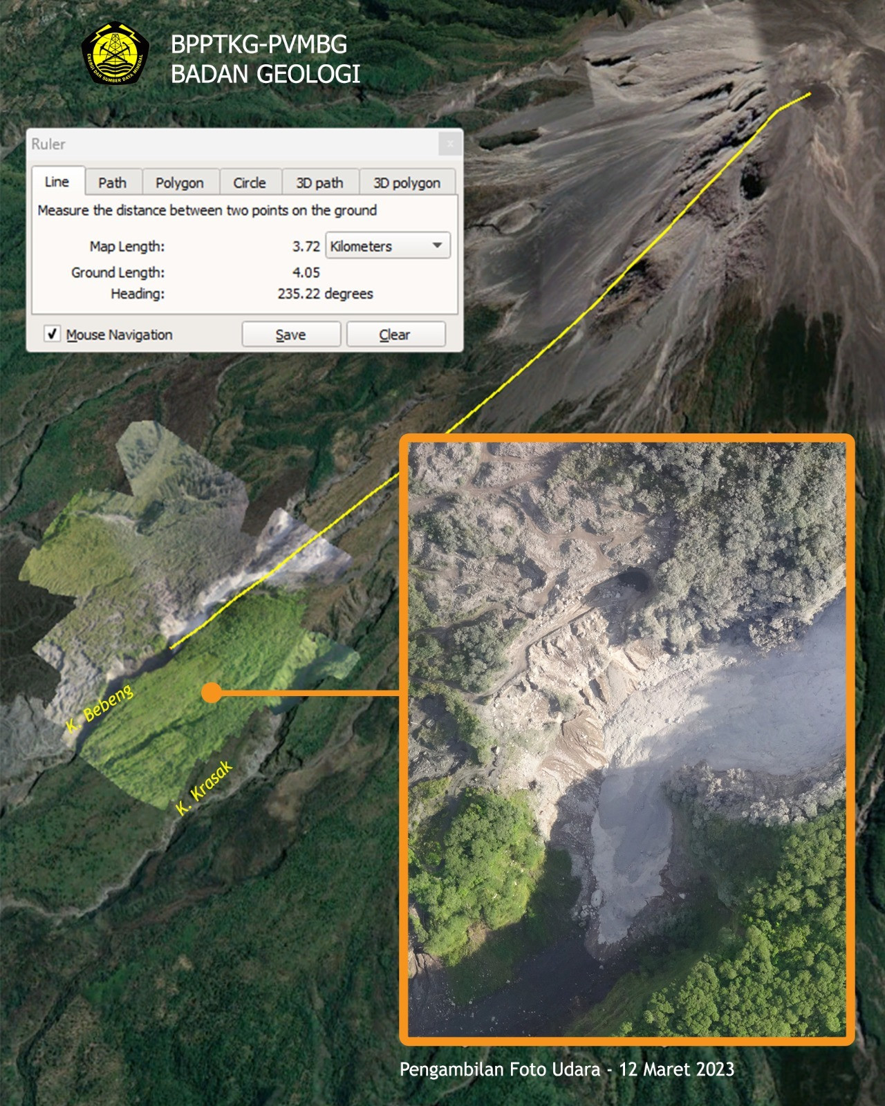 Terbaru! Hasil Survei Tim Drone Badan Geologi Pasca Kejadian Awanpanas Guguran Merapi